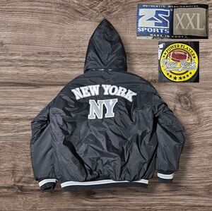 New York 1990s DEADSTOCK Bomber Jacket 2XL Vintage Zam ZZ Sports Football NFL